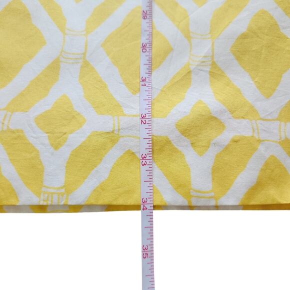 Lilly Pulitzer shift dress yellow & white bamboo print lattice neckline size 2 - Picture 10 of 10